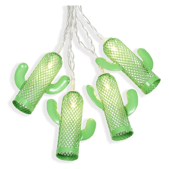 Cactus Metal mesh light set green - Picture 1 of 6